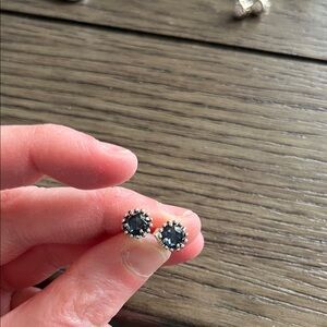 Pandora Dark Blue Stud Earrings